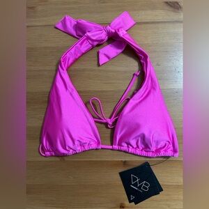 VYB Swim bikini top in hot pink